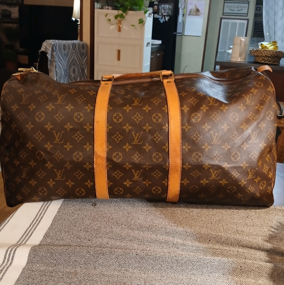 Aurhentic Louis Vuitton Monogram Keepall 60 Travel Bag M41422 - Picture 1 of 15